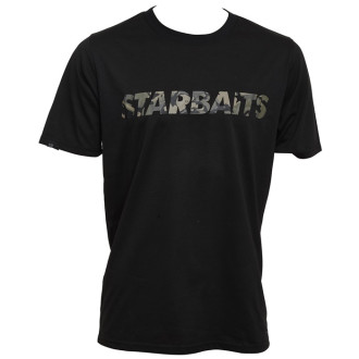 Tričko Starbaits Black Camo