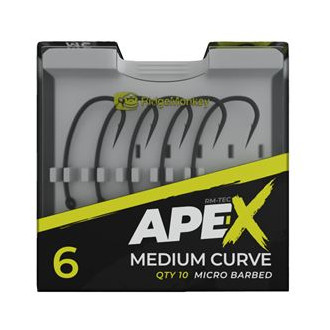 Háček RidgeMonkey Ape-X Medium Curve Barbed 10ks
