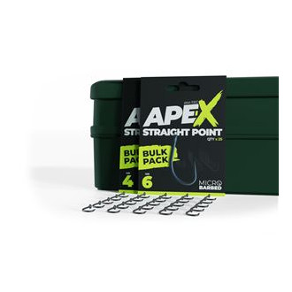 Háčky RidgeMonkey Ape-X Straight Point Barbed Bulk Pack 25ks