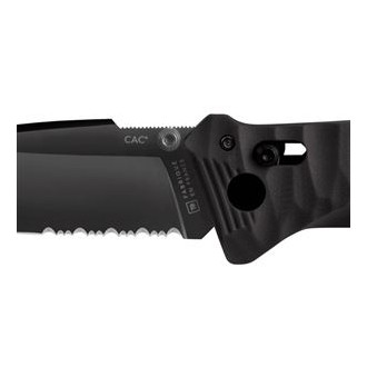 CAC ARMY KNIFE TEXTURED PA6 FV BLACK HANDLE