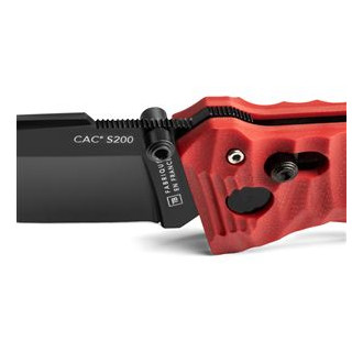 CAC S200 FRENCH ARMY KNIFE TEXTURED G10 RED HANDLE