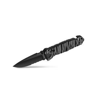 CAC S200 FRENCH ARMY KNIFE TEXTURED PA6 FV BLACK HANDLE