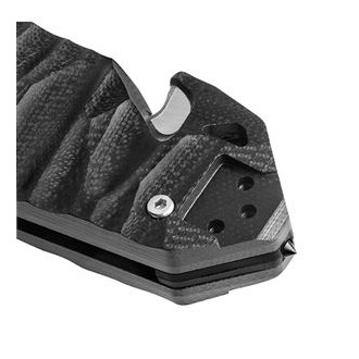 CAC S200 FRENCH ARMY KNIFE TEXTURED PA6 FV BLACK HANDLE