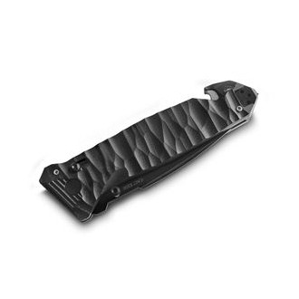 CAC S200 FRENCH ARMY KNIFE TEXTURED PA6 FV BLACK HANDLE