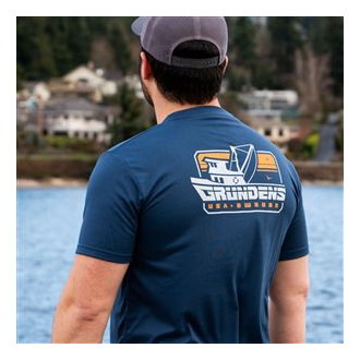 Commercial Boat SS Tech Tee  Blue Abyss M