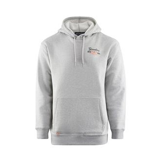 Dark Seas X Grundens  Portsmith Hoodie Athletic Heatherl L