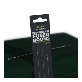 Návazce RidgeMonkey FluoroCast Fused Booms with QC Rotator Swivel 7” 18cm