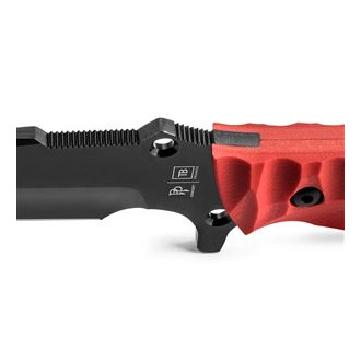 Maraudeur Survival Knife G10 Red Handle / Serrated Blade + Kydex Sheath