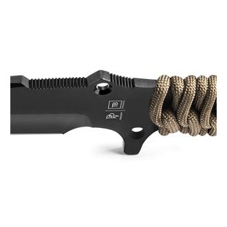MARAUDEUR SURVIVAL KNIFE PARACORD 550 ®  COYOTE BROWN / SMOOTH BLADE + KYDEX SHEATH