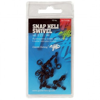Obratlík Giants Fishing Swivel Snap Heli vel.8 10ks