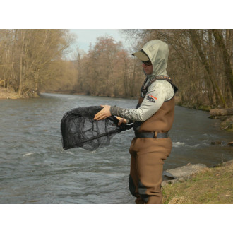 Skládací podběrák Delphin HALFER 190cm/60x50cm