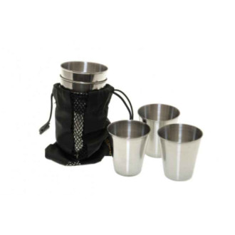 Sada nerezavějících sklenic 3x60ml 3x150ml v pouzdře
