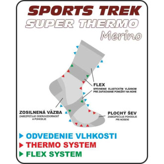 Rybářské Ponožky SPORTSTREK SUPER THERMO Merino