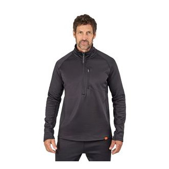 Grundies Thermal 1/2 Zip Black  XL