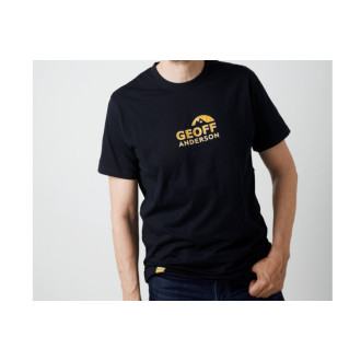 Tričko Geoff Anderson Organic Tee black, orange logo
