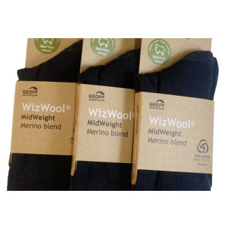 Ponožky Geoff Anderson WizWool Mid Weight černé