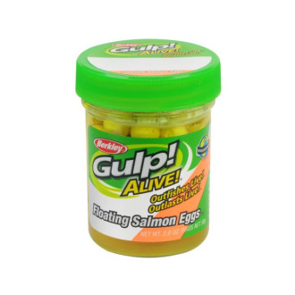 Jikry Gulp! Alive Floating Salmon Eggs 9 mm Fluorescent Yellow