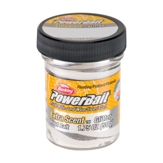 POWERBAIT SELECT GLITTER TROUT BAIT 50G SILVER VEIN