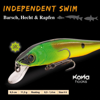 Doiyo wobler Independent Swim Barsch & Hecht & Rapfen 9,5cm 11,5g EB