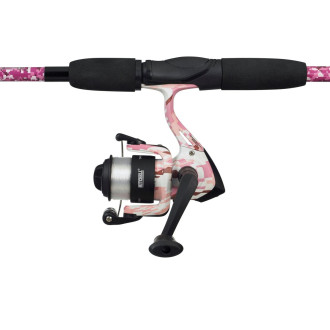 Přívlačový prut s navijákem FD Mitchell Tanager Pink Camo II Spin 2,10m 7-20g