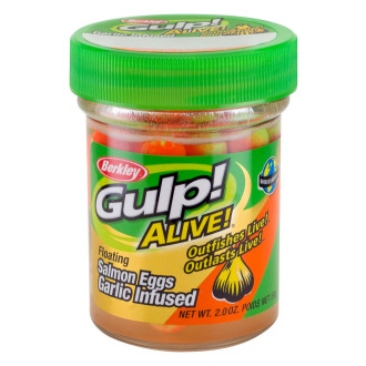 Jikry Gulp! Alive Floating Salmon Eggs 9 mm Garlic Orange Comet