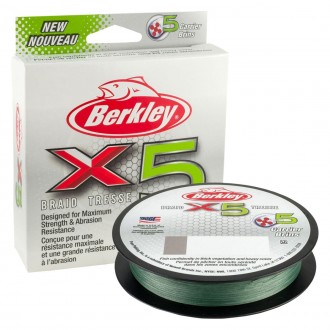 Splétaná šňůra Berkley X5 Low Vis Green 150m