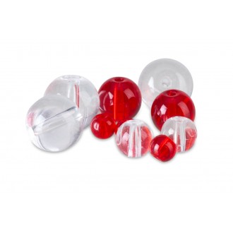 PFS průhledné korálky - Round Glass Beads  Velikost 6 mm, 20ks/bal