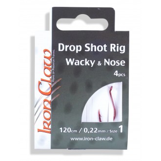 Iron Claw návazce Drop Shot Rigs 1 háček průměr 0,22 mm 4 ks