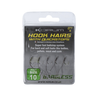 Barbed Hook Hairs With Quickstops - Size 16