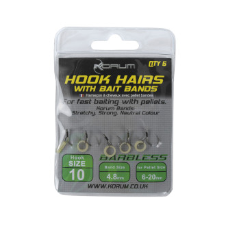 Barbless Hook Hairs With Quickstops - Size 16