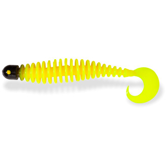 24g 17cm Curly Worm yellow zombie sinking
