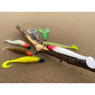 24g 17cm Curly Worm yellow zombie sinking