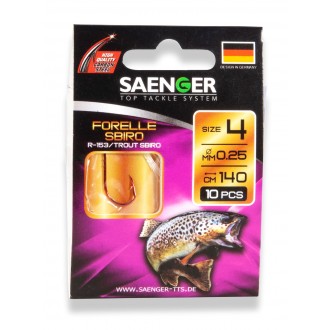 Saenger Návazec na pstruhy pro lov se sbirolinem Forelle Sbiro vel. 6, 10 ks/bal
