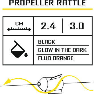 Propeller Rattles L: 30cm fluo orange 2 pcs