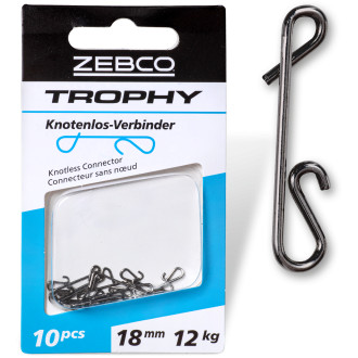 L: 16mm Trophy Knotless Connector 8kg 10 pcs