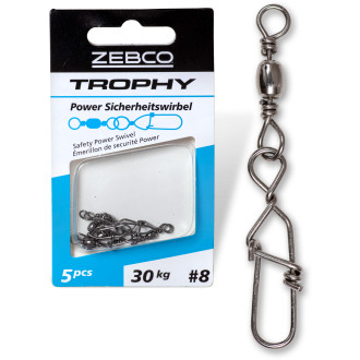 S: 8 L: 40mm Trophy Safety Power Swivel 30kg 5 pcs