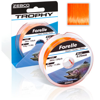 Ø 018mm Trophy Trout L: 300m 328yds 29kg / 64lbs fluo orange