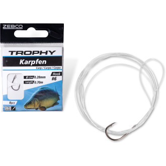 #8 Trophy Carp hook-to-nylon black Hooklength: 70cm