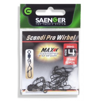 Saenger Karabinka s obratlíkem Scandi Pro Wirbel 2 38mm, 5ks/bal