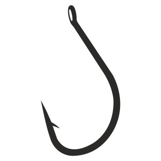Mistrall háček Idumezina s očkem, velikost 4, black nickel, 10 ks/bal