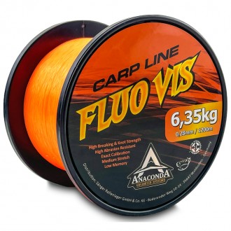 Anaconda vlasec Fluo Vis 0,26 mm 1200 m oranžová