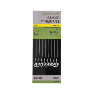 Banded Hair Rigs 10lb Sz 12 Barbless 4 inch