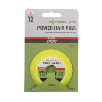 Power Hair Rigs 12lb/0.30mm Sz 8 Bd 1m