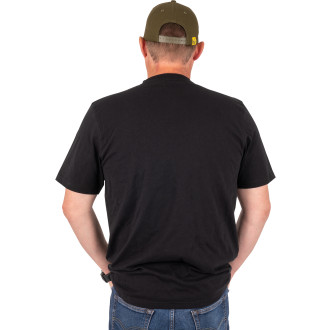 Distressed Logo Black Tee S