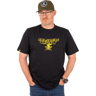 Distressed Logo Black Tee XXXL