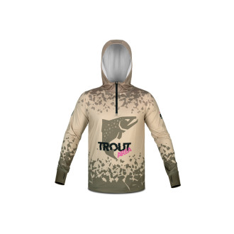 Tričko s kapucí Delphin UV Armor 50+ Trout
