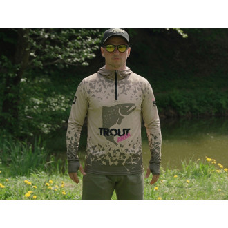 Tričko s kapucí Delphin UV Armor 50+ Trout