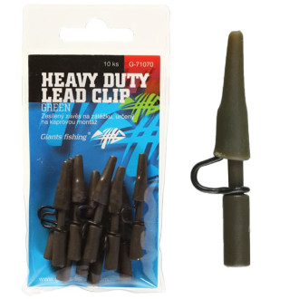 Boční závěs Giants Fishing kovový Heavy Duty Lead Clip Green 10ks