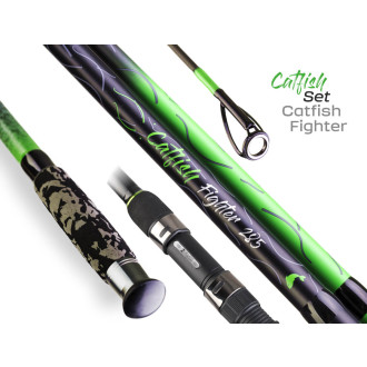 ZFISH Combo Prut Catfish Fighter 2,85m/100-300g + Naviják Zeus ZX 8000