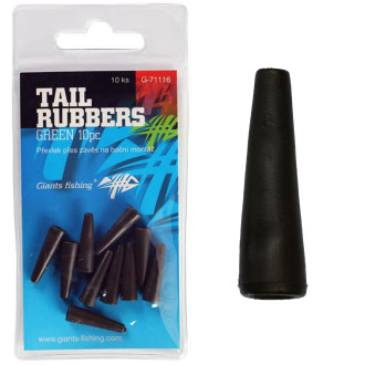 Převlek na závěsku Giants Fishing Tail Rubbers Green 10ks